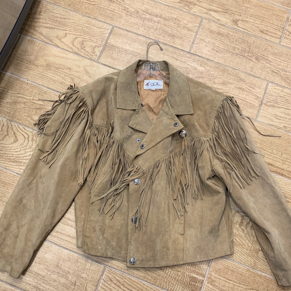 M Julian Leather Fringe Jacket